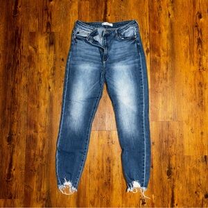 KanCan Women's Faded Blue Skinny Jeans